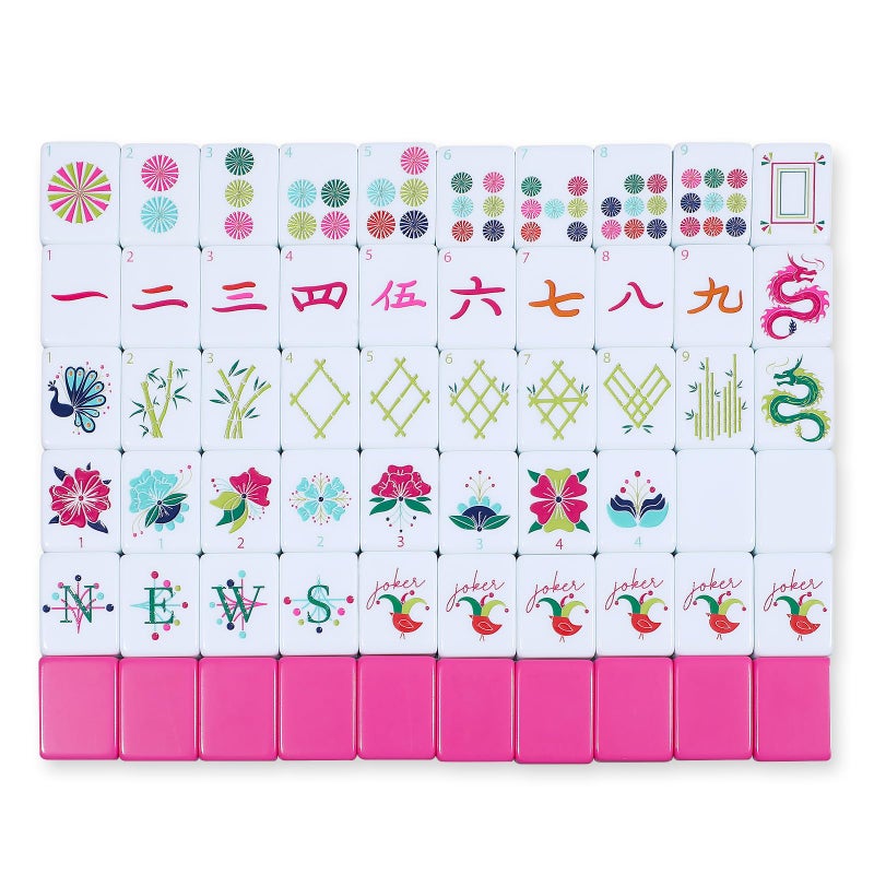 Arrowbash American Mahjong Tile Set, 160 Pcs 1.2 Inch Hand Carved Mahjong Tiles for Family Night, Ma Jiang Lovers - Image 1