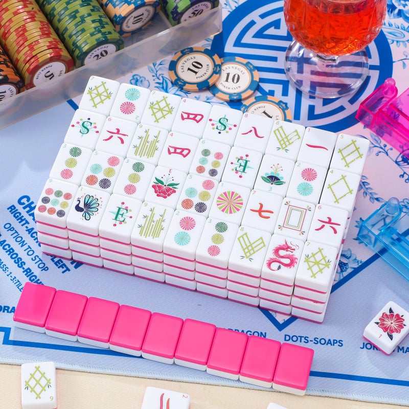 Arrowbash American Mahjong Tile Set, 160 Pcs 1.2 Inch Hand Carved Mahjong Tiles for Family Night, Ma Jiang Lovers - Image 4