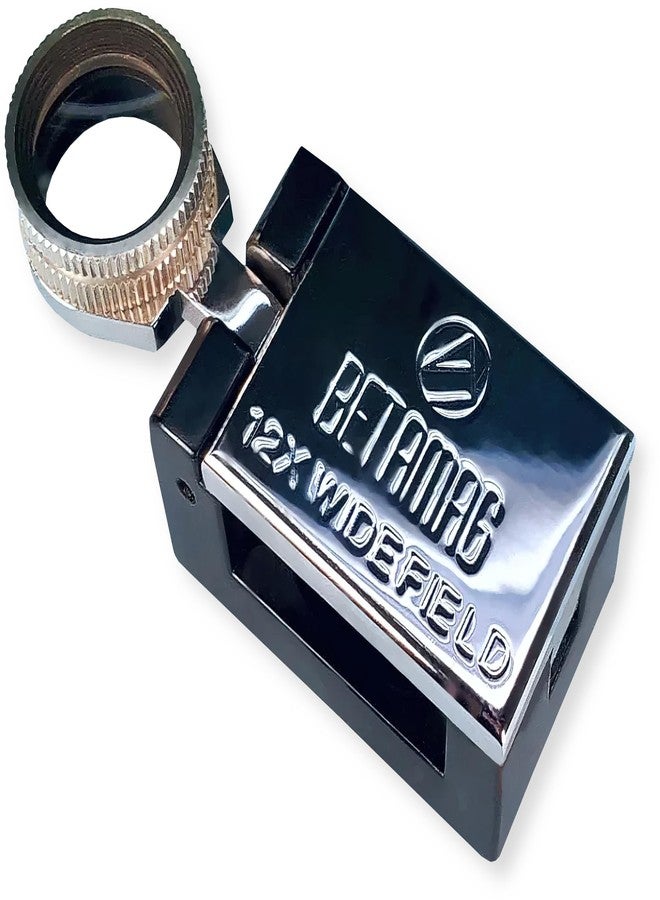Beta BETAMAG 12X Wide Flat-Field Lens Magnifier, Color Correction, Distortion Free, Anti-Reflection, Folding Case with Locking Ring Protects Lens, Threaded Lens Barrel - Image 1