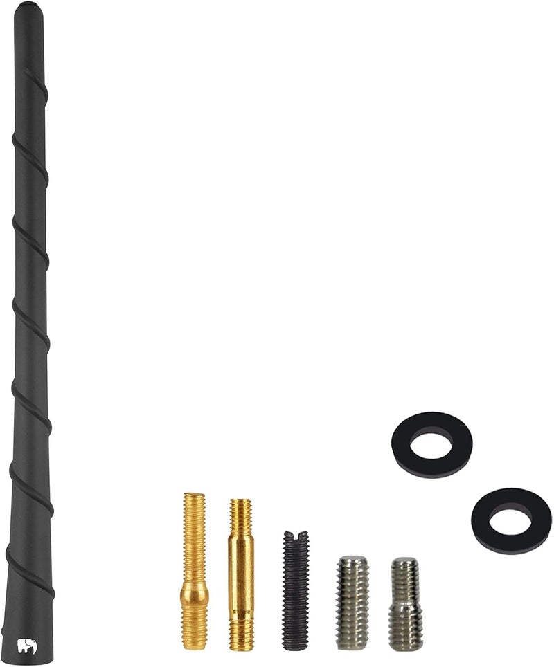 ONE250 8" inch Spiral Rubber Copper Core Antenna, Compatible with Harley Davidson Motorcycles - Street Glide, Road Glide, Road King, Electra Glide (1998-2024) - Designed for Optimized FM/AM Reception - Image 3