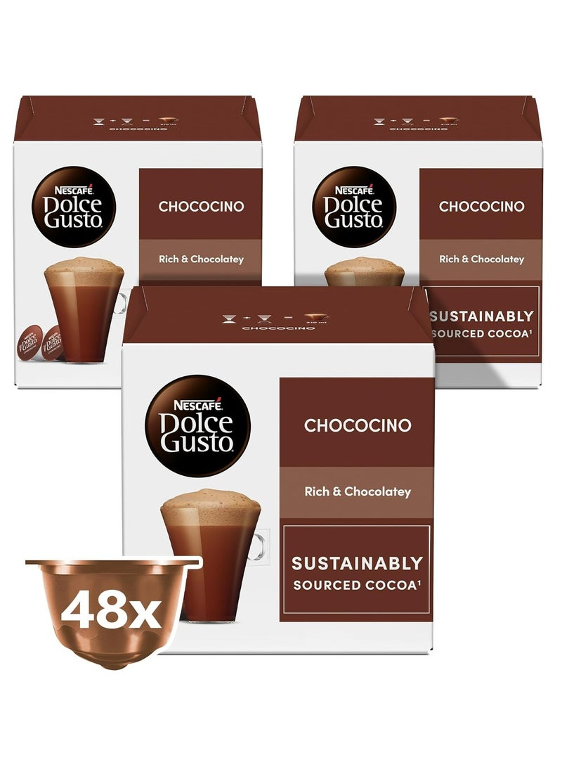 nescaf_dolce_gusto Chococino 16 Coffee Capsules 256g Pack of 3 - Image 1