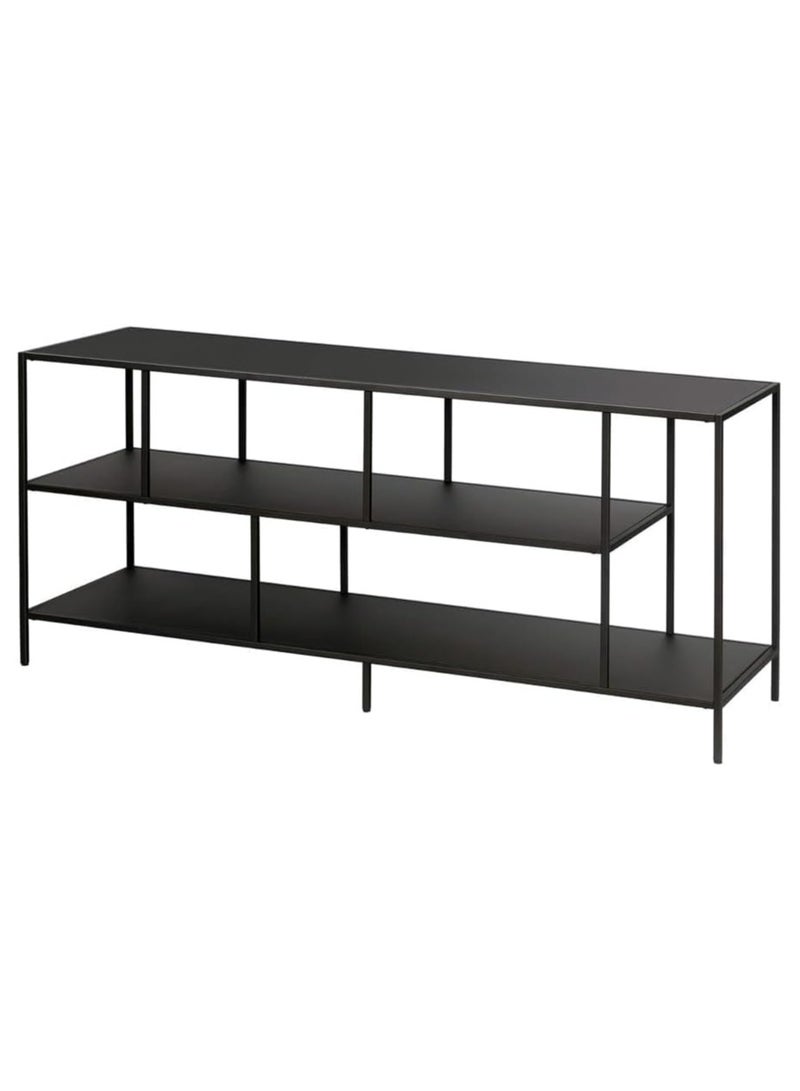 LINGWEI Floor TV Stand with Open Storage Shelve Metal TV Console Table Modern TV Stand And Coffee Table Modern TV Unit With Storage Stand Table For Living Room - Image 5