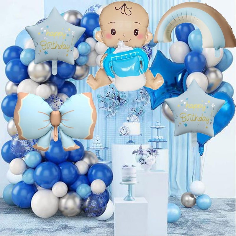 SAMOKA Baby Boy Balloons,5 PCS 19-37 Inch Baby Balloon,Baby Shower Balloons - Image 5