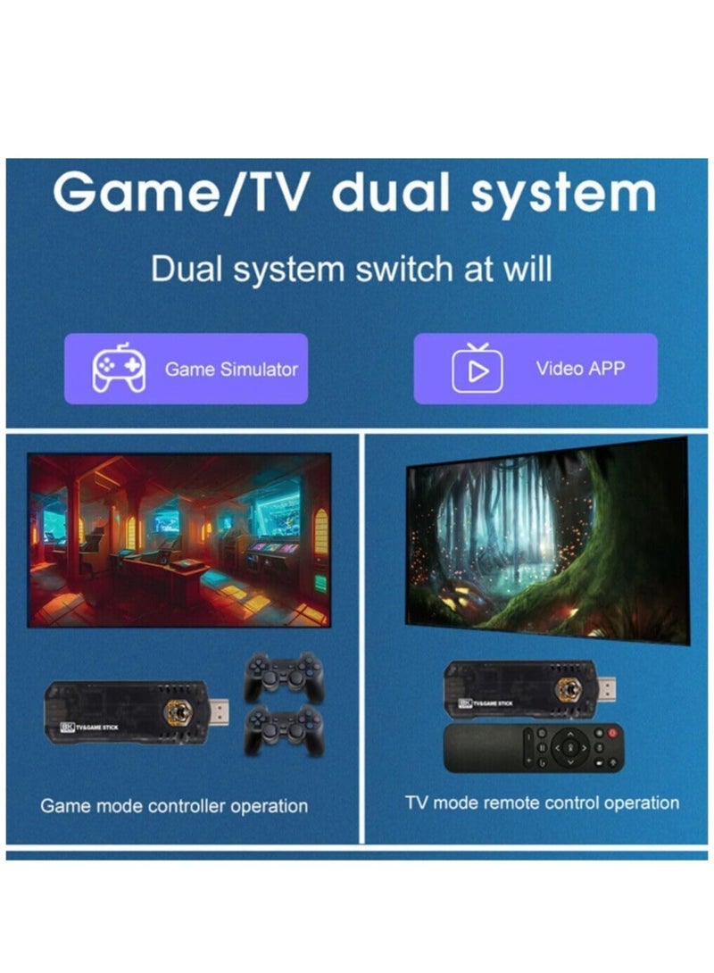Gravity 10000Games Installed 8K 4K Video Quad-core Wireless Controller Android TV Box Game Console Retro Game Stick Dual System - Image 4