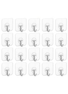 erorex Adhesive Hooks Heavy Duty Wall Hooks 20Pack 8Kg Max Self Adhesive Hook  - Image 1