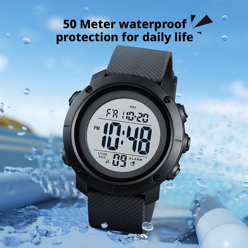 Skmei Men's Digital Sport Watch with Dual Time, Stopwatch, LED Light - Image 2