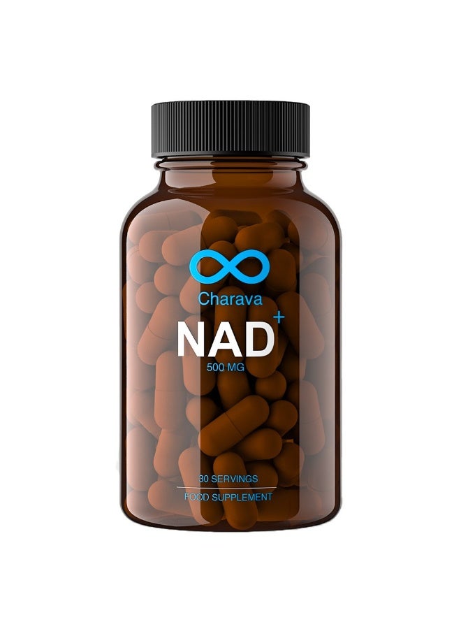 NAD+ 500mg Antiaging Supplement Capsules, Pack of 30's