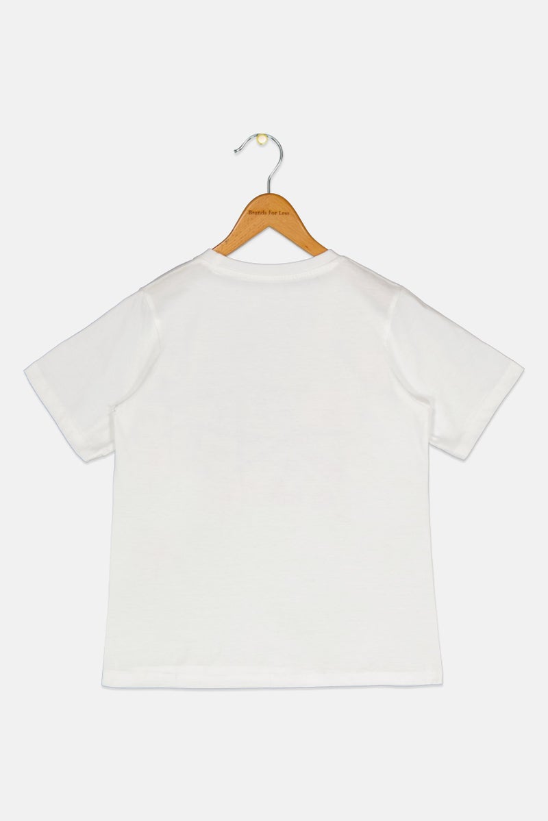 Reebok Kids Girl Sportswear Fit Short Sleeve Outdoor Top, White - Image 2