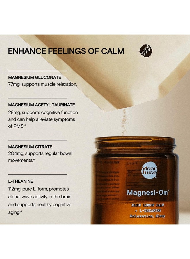 Moon Juice - Magnesi-Om, Blue Lemon - Jar (30 Servings) - Support Brain Health & Rest - Magnesium Powder - L-Theanine - Regularity - Glass Bottle - 100% Traceable - Vegan & Non GMO - 4.2oz - Image 3