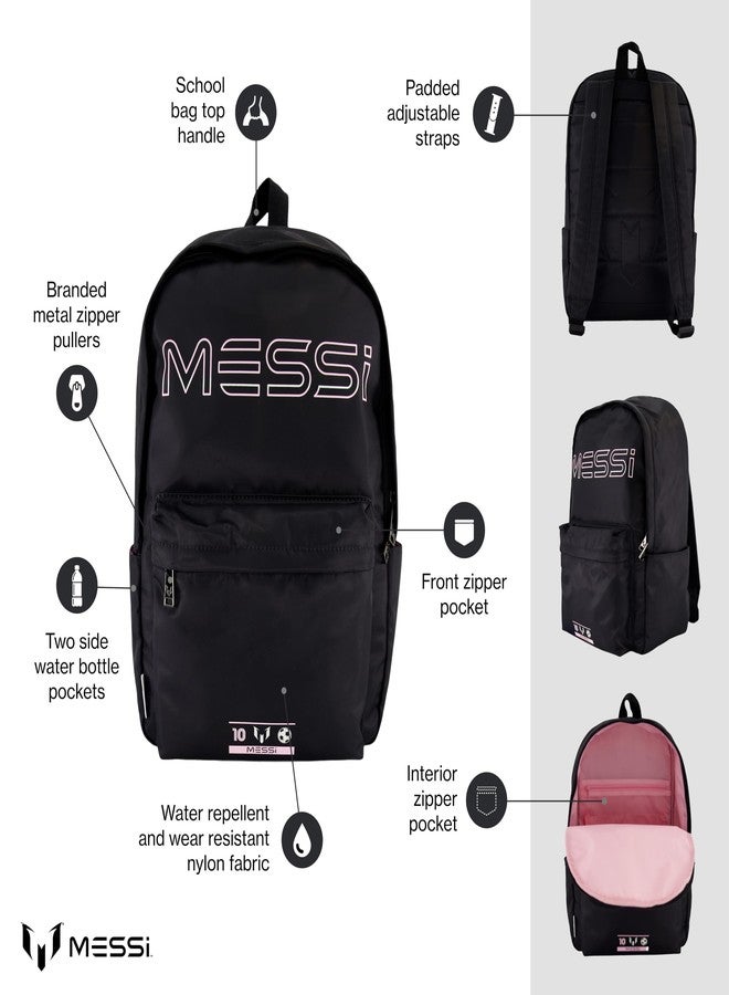 ميسي حقيبة ظهر بتصميم مستوحى من ميسي، حقيبة كتب مزودة بجيوب وأحزمة قابلة للتعديل - Image 2