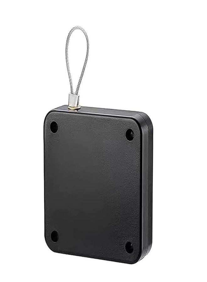 oenza Square Punch-Free Automatic Sensor Door Closer, Metal, Black, Residential and Commercial, 6.5 x 6.5 x 1.6 cm - Image 1