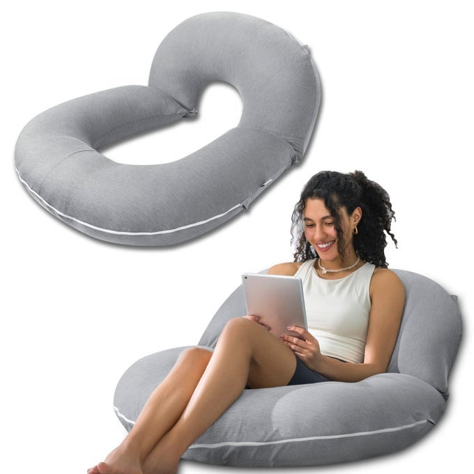 READING PILLOW BACK PILLOW FOR SITTING IN BED FOR READING NURSE RELAX READING PILLOW FOR ADULTS MOMS KIDS SIT UP PILLOW FOR BED COOLING TENCEL GREY