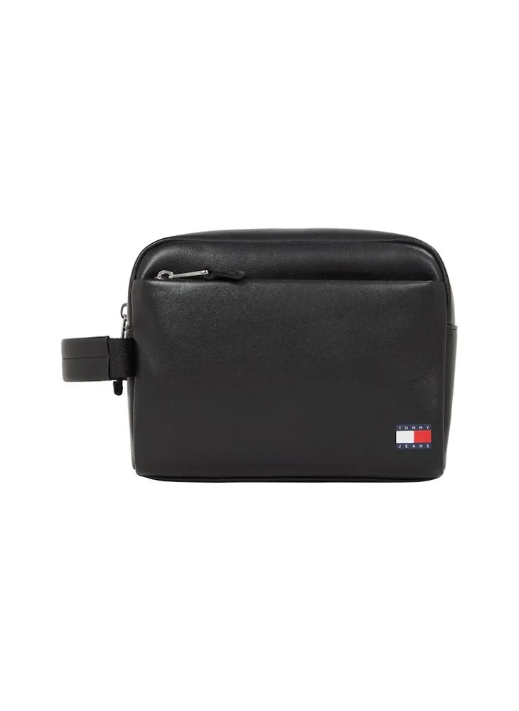 تومي جينز Logo Heritage Leather Washbag