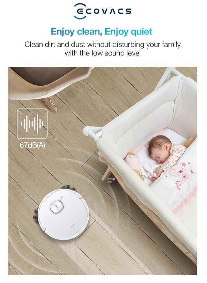 ecovacs - ECOVACS 2300Pa Suction Power Deebot N8 Robot 2-in-1 Multi-Floor Mapping Vacuum Cleaner - Image 1