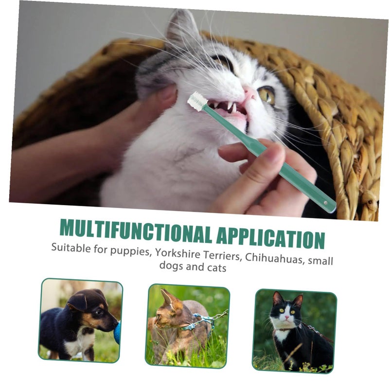 2Pcs Pet Toothbrush Set for Dogs Cats with Non Slip Handle Dental Care Fresh Breath - Image 4