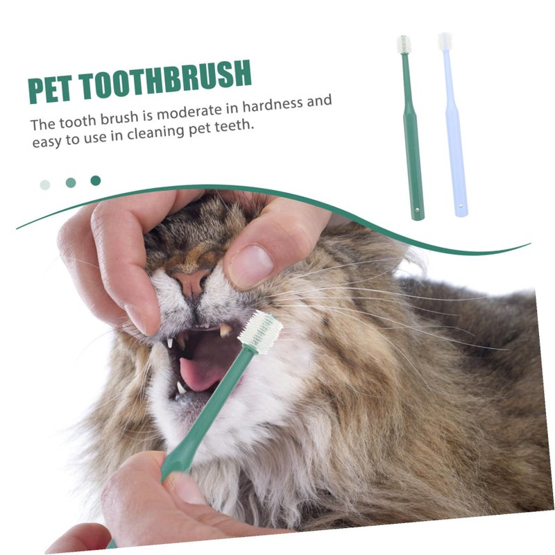 2Pcs Pet Toothbrush Set for Dogs Cats with Non Slip Handle Dental Care Fresh Breath - Image 5