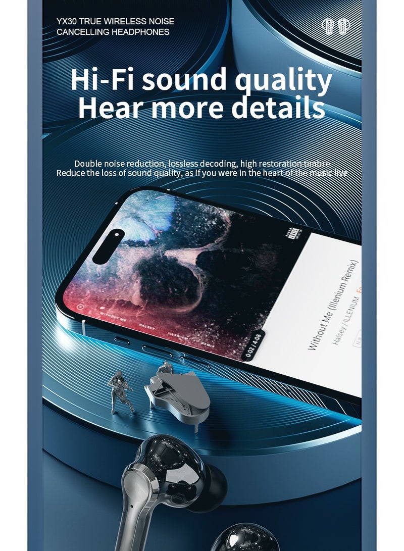 PAXA-YX30 Wireless Bluetooth Headphones-White - Image 5