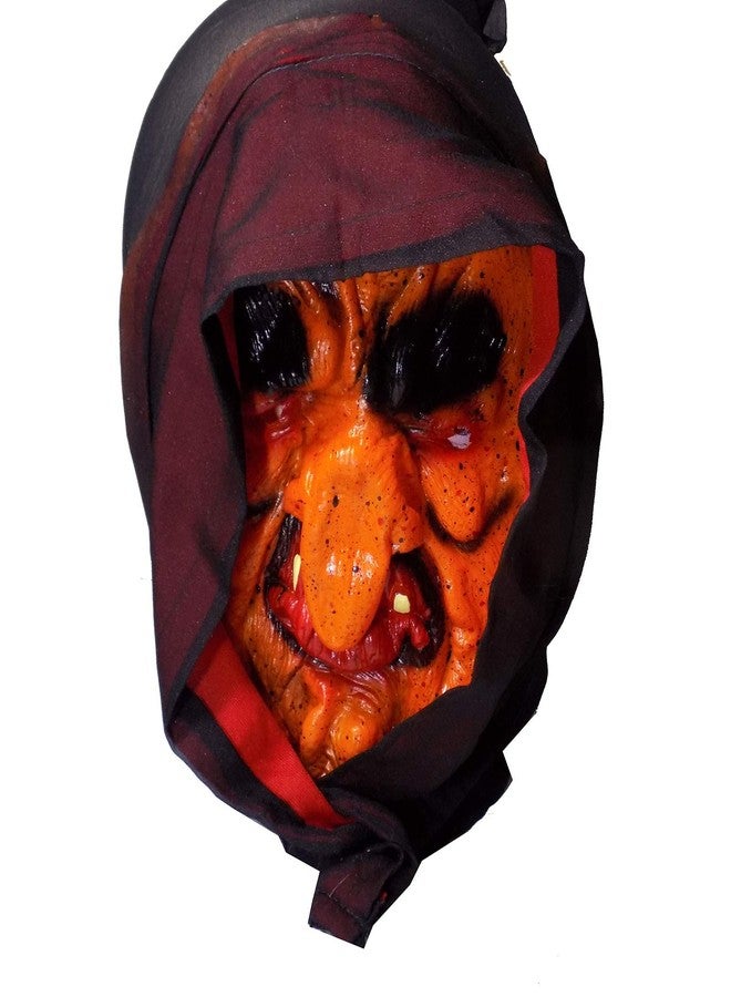 brown leaf® fancy cloth cover face mask holi halloween festival costume horror scary colour prank fun veil naqaab funny colourful (design 5)-Multi color - Image 1