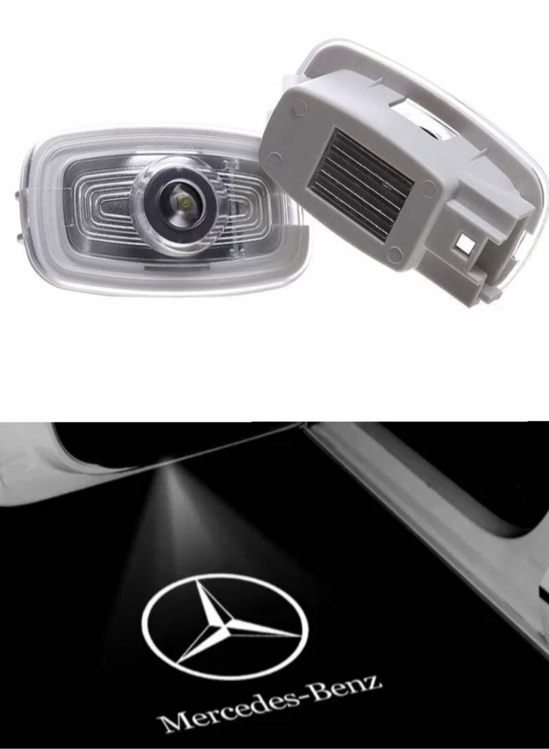 Vierex Mercedes Door Logo Light Welcome Projector Lamp Compatible Model Mercedes CLS 2019 CLA-Clsaa 2020-2021 -2021  S-Coupe New CLA CLS E-Coupe S-Coupe Puddle Light Banz Accessories 2PC For 2Door - Image 1