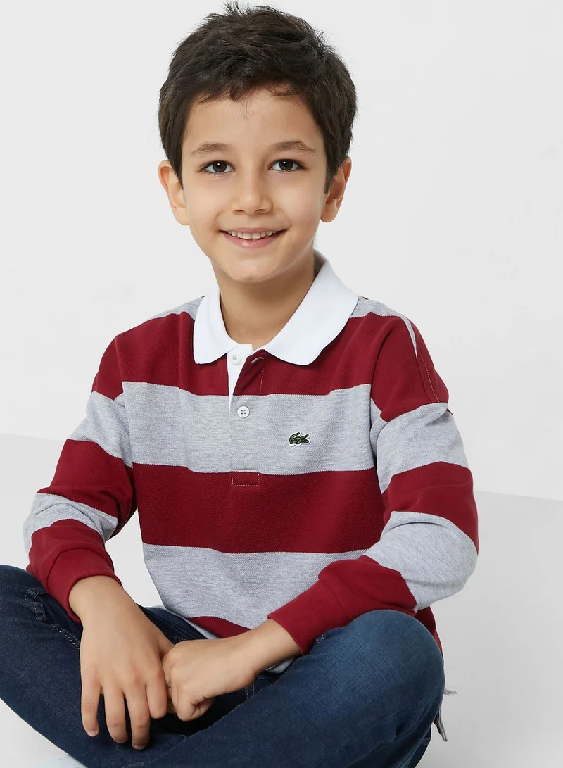 LACOSTE Causal Color Block Polo