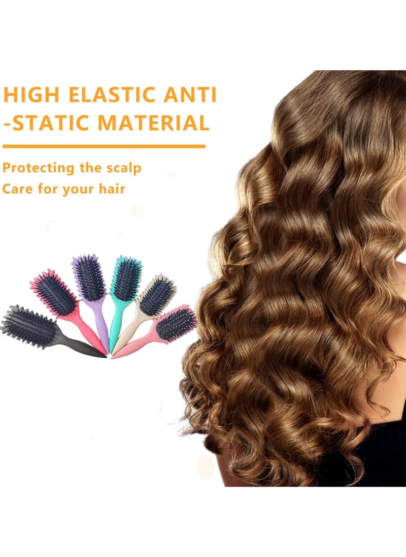 Curl Defining Brush, Curl Brush, Bounce Hair Brush Styling Brush for Detangling, Shaping and Defining Curls for Women Girl's Curls to Reduce Pulling and Curl Separation (Pink)