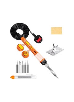 Iron 60W Soldering Irons Kit With Adjustable Temperature Knob 200 450℃） Welding Tools With 5 Soldering Iron Tips 17G Solder Wire Soldering Iron Stand For Welding And Repairing