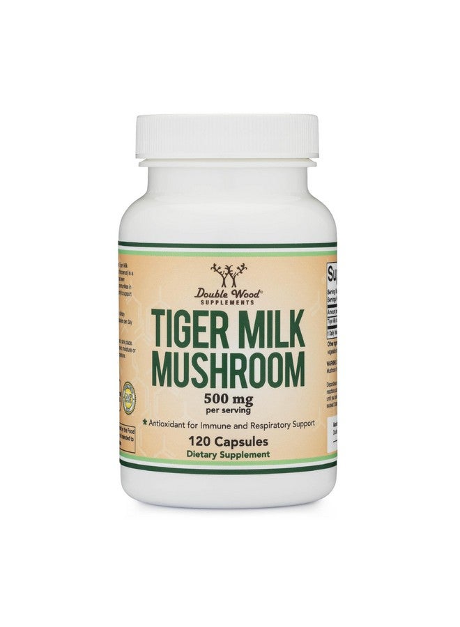 Double Wood Supplements Tigers Milk Mushroom Supplement (Lignosus Fungi) 500mg per Serving, 120 Capsules (Antioxidant for Respiratory and Lung Health Support) Vegan Safe, Non-GMO - Image 1