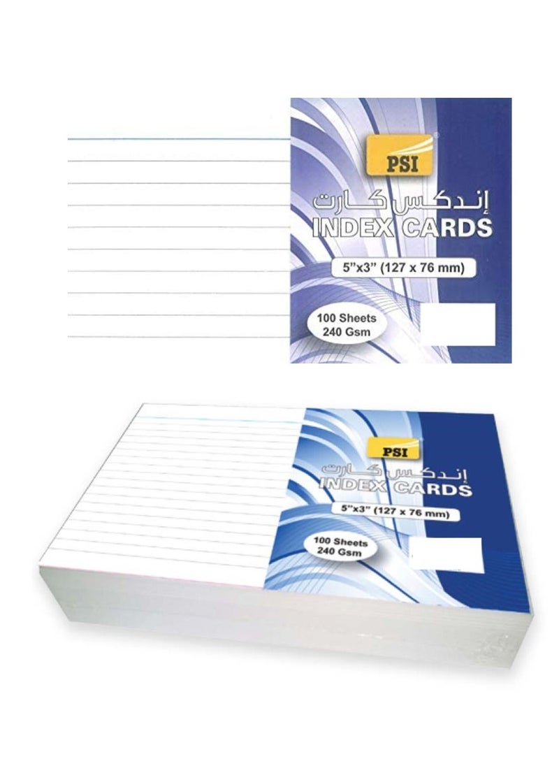 Psi 3-Pack White Index Cards 5x3 Inch Size  - Image 2