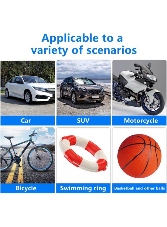 nooshi fireplace Cordless Tire Inflator Air Compressor, 2000mAh Car, bike and bicycle Tire Air Pump with LED Digital Pressure Gauge and Nozzles - Image 4