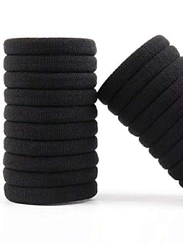 TRIPIN Black Thick Rubber Bands for Hair – Pack of 30 | Strong, Stretchable Hair Ties for Women & Girls | No-Slip, Durable Hair Accessories for Daily Use | Comfortable & Tangle-Free - Image 5