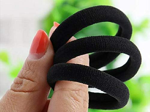 TRIPIN Black Thick Rubber Bands for Hair – Pack of 30 | Strong, Stretchable Hair Ties for Women & Girls | No-Slip, Durable Hair Accessories for Daily Use | Comfortable & Tangle-Free - Image 4