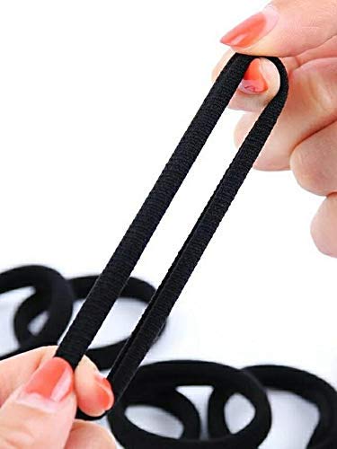TRIPIN Black Thick Rubber Bands for Hair – Pack of 30 | Strong, Stretchable Hair Ties for Women & Girls | No-Slip, Durable Hair Accessories for Daily Use | Comfortable & Tangle-Free - Image 3