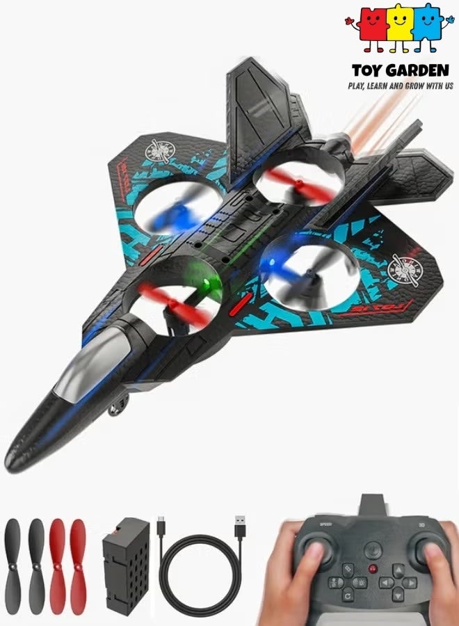 TOY GARDEN RC Aeroplane 2.4GHz Remote Control L0712 Quadcopter Floating Fighter Plane – RTF Airplane Toy with Colored Lights and USB Charging, Ideal for Beginners, Kids, and Adults - Image 1