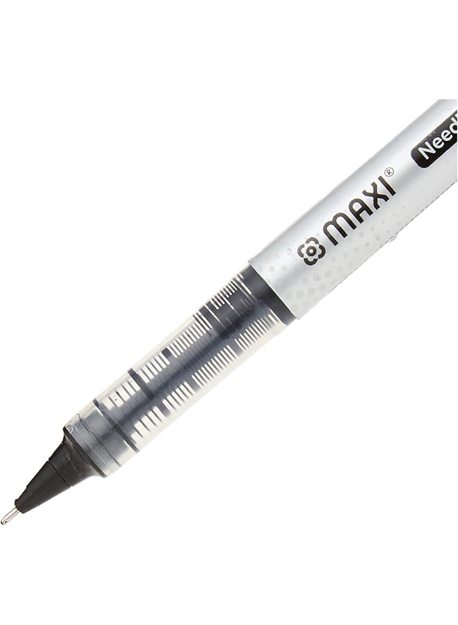 Maxi Roller Pen 0.7Mm Needle Tip Box Of 12Pc Black - Image 5