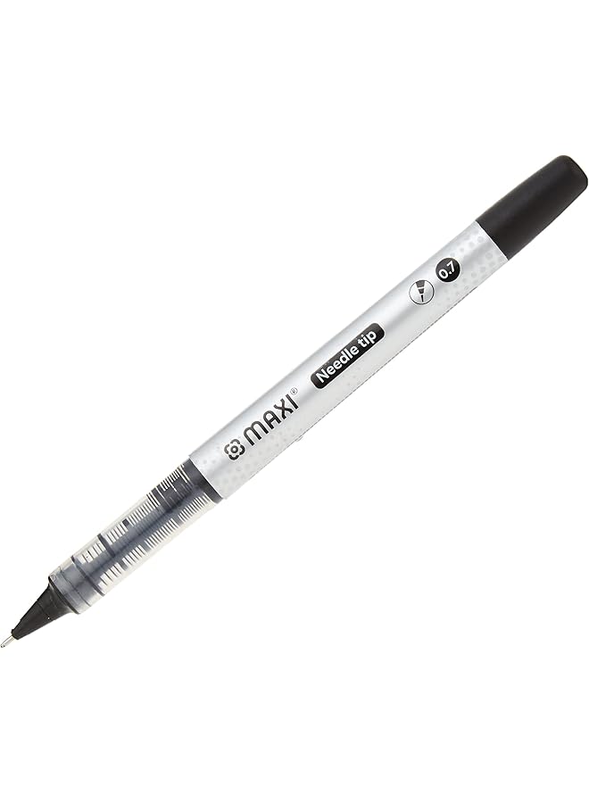 Maxi Roller Pen 0.7Mm Needle Tip Box Of 12Pc Black - Image 4