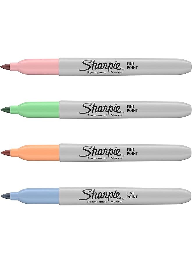 Sharpie Fine Point Permanent Marker Fine Pastel Pack Of 4  - Image 2