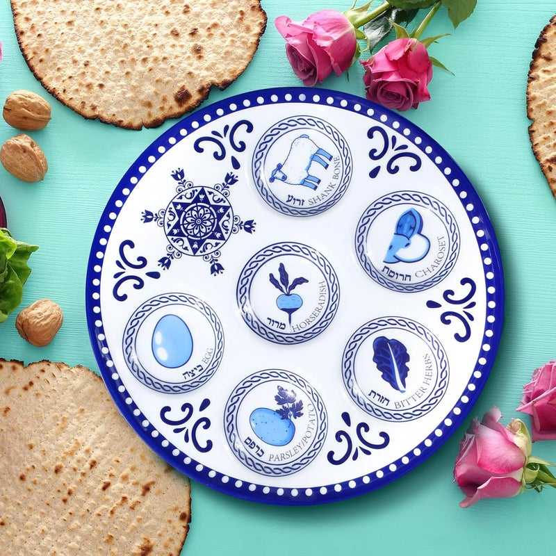 Jingmore أطباق بلاستيكية لعيد الفصح - طبق عيد الفصح - طبق سدر عيد الفصح لحفلات عيد الفصح - 10 بوصة - 6 عبوات - Image 3
