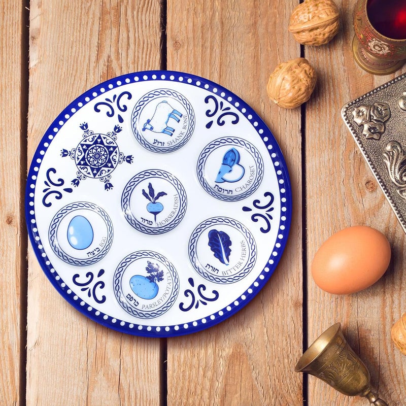 Jingmore أطباق بلاستيكية لعيد الفصح - طبق عيد الفصح - طبق سدر عيد الفصح لحفلات عيد الفصح - 10 بوصة - 6 عبوات - Image 5