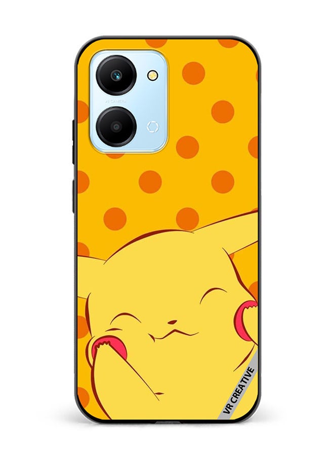 VR CREATIVE Protective Case Cover For Honor Play7T Cheeky Pikachu Design Multicolour - Image 1
