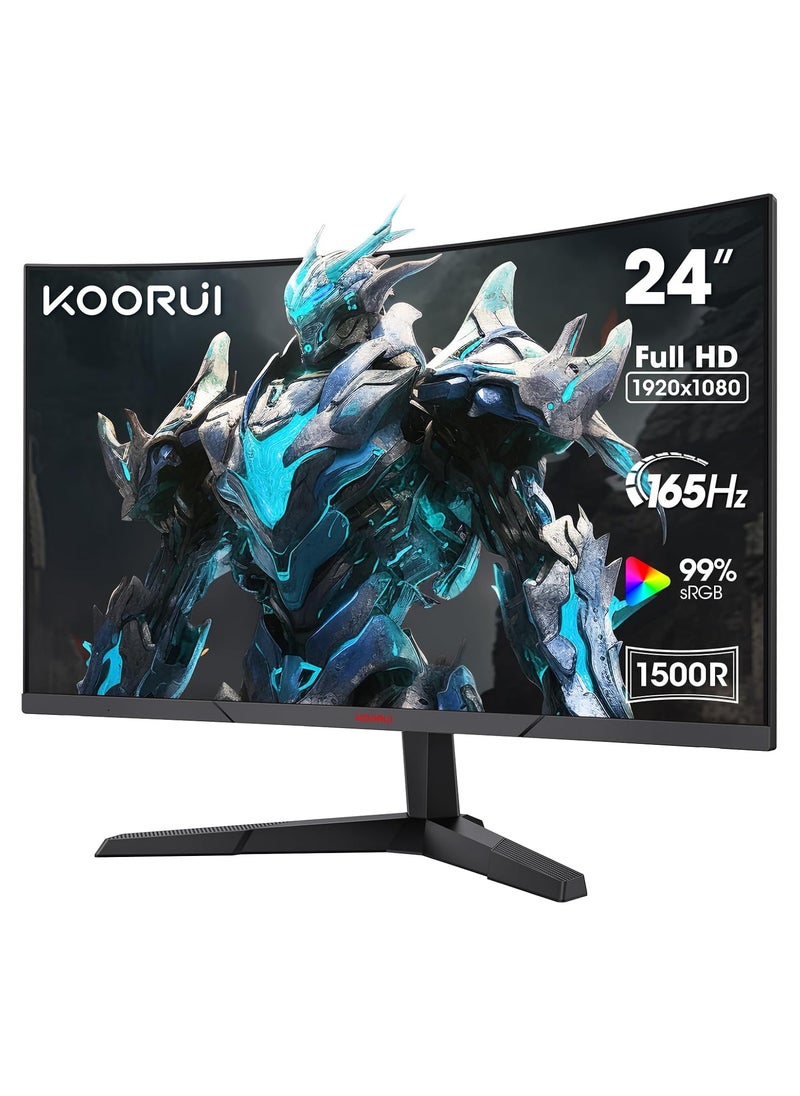 24 Inch Gaming Monitor - Full HD (1920x1080p) Curved Monitor 165Hz VA 1ms 1500R PC Monitors with Adaptive Sync, HDMI X2 /DP, VESA Compatible, Tilt Adjustable, Eye Care - pzsku/Z6BE9BD80F3024DC514AFZ/45/_/1739028990/5c1df5c3-4d04-4d5d-bdfc-5da0c0ad62ce