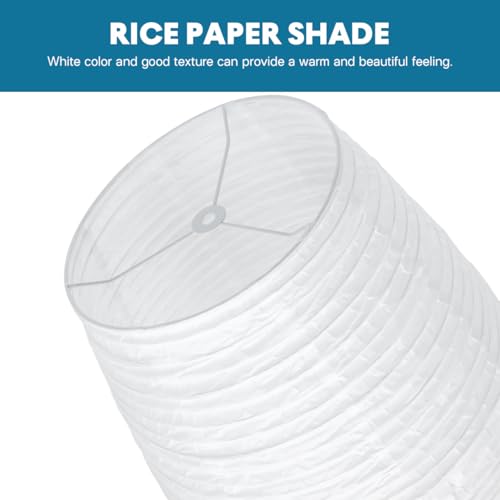 Uonlytech Paper Floor Lamp Shade Replacement, Foldable Standing Lampshade Japanese Style Paper Floor Light Cover Accessories for Bedroom Floor Light, White - Image 3