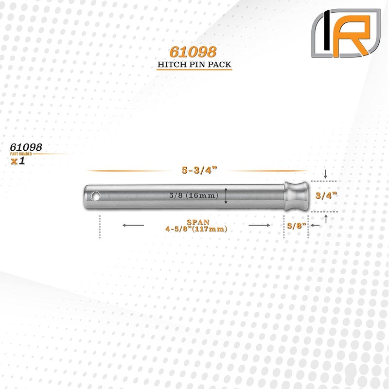 InfiniteRule Security 61098 Stainless Steel Hitch Pin for 3" Receiver - Image 3