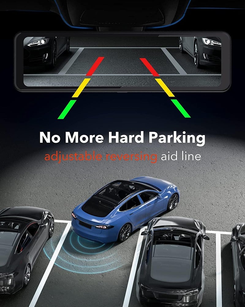 REDTIGER T700 Rear View Mirror Camera 11in UHD 4K Front and 1080P Rear Dual Cameras with GPS and Night Vision - Image 5