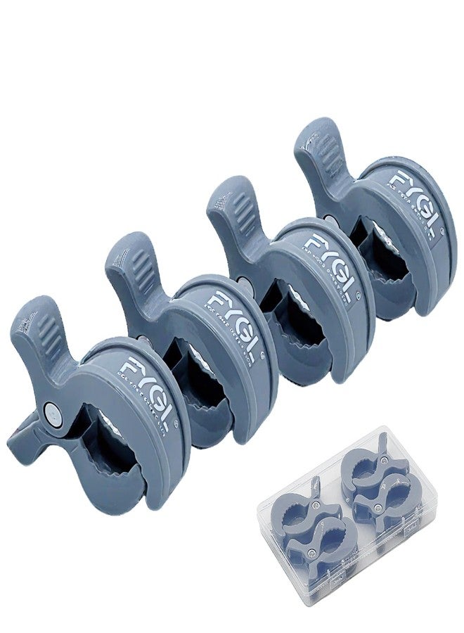 FYGL Universal Stroller Clips | 4PCS Multiuse Fasteners for Pram Toys, Sun Shades, and Blankets - Grey - Image 1
