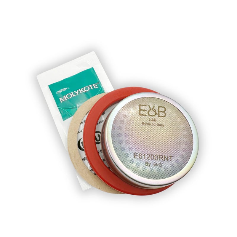 verybarista IMS Precision Shower Screen for E61 Espresso Machines by EB Lab E61200RNT Nanotech Reinforced Includes Cafelat Gasket 8mm Silicone Grease Paper Shim