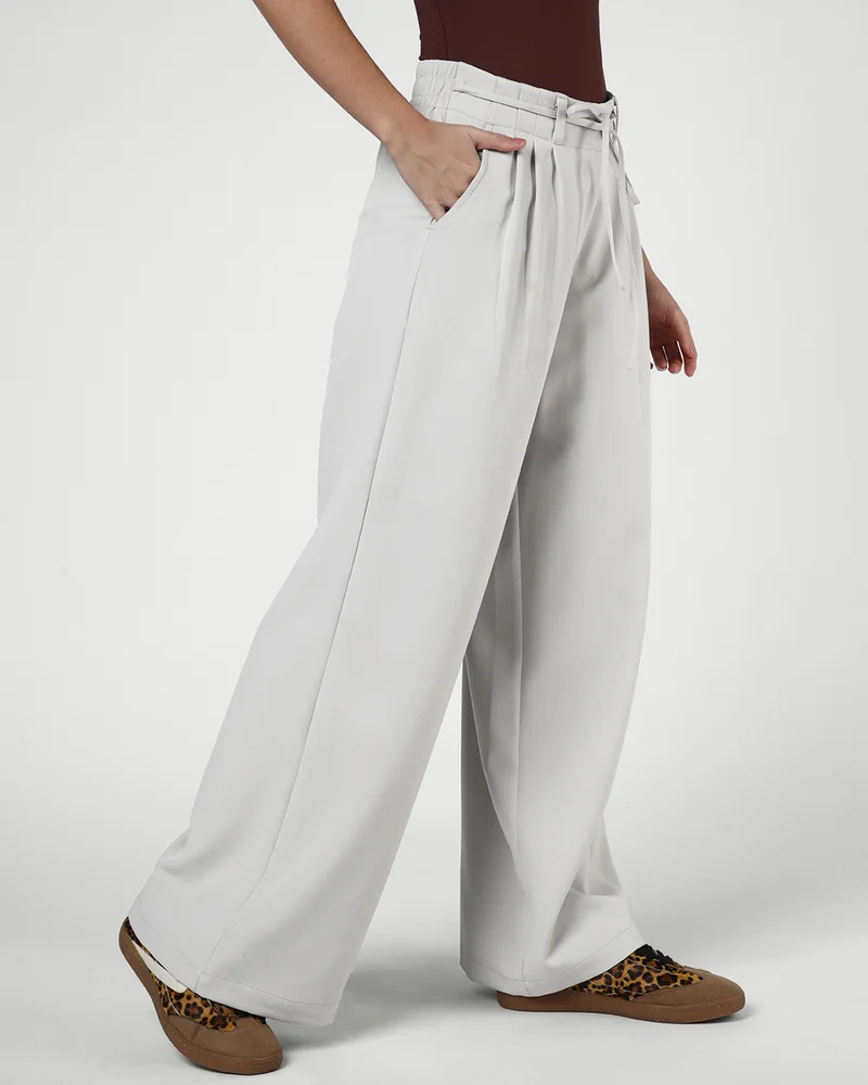 بيواكوف Women's Light Grey Korean Pants