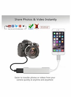 Excefore Dual USB3 Camera Adapter, 3 in 1 iOS to USB 3.0 OTG Adapter with Fast Charging Port, Compatible with IOS/Supports Flash Drive, Card Reader, Midi Keyboard, Mouse  - Image 3