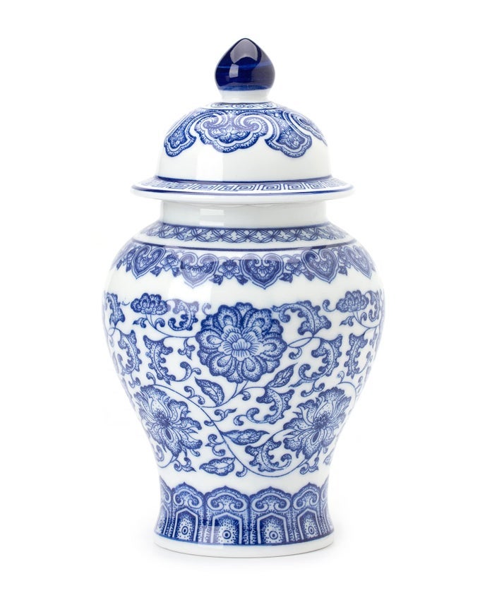 BLUE AND WHITE GINGER JARS FOR HOME DCORSMALL CHINOISERIE PORCELAIN GOOD IDEAL FOR ROOM OFFICE DECORATION98 H