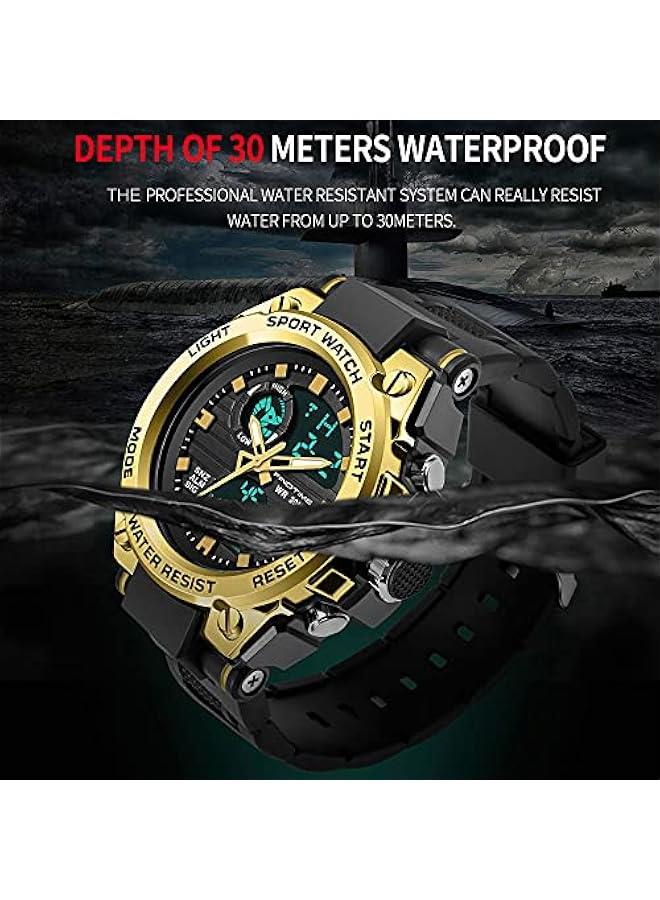 Watches for Men Military Tactical Sport LED Stopwatch Black Digital Wacht for Running Workout Father Husband Relojes de Hombre - Image 5