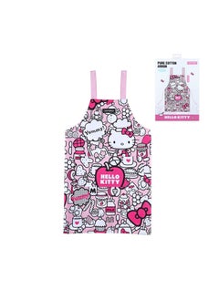 chefmade Hello Kitty 100% Cotton Apron Adjustable Cross Back Dress with 2 Pockets Kitchen Aprons  - Image 1